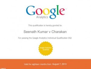 Google Analytic Certificate